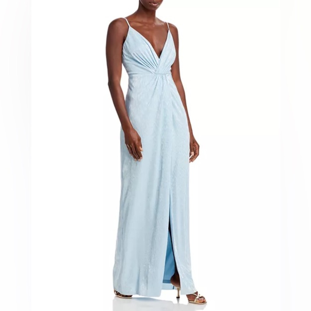 Aidan by Aidan Mattox Pleated Gown